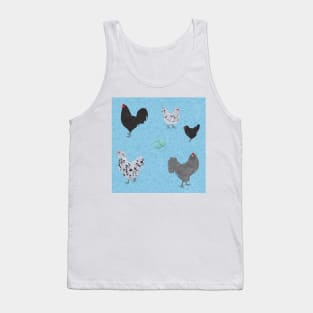 BBS Ameraucana Pattern Blue Tank Top